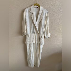 Vintage 80s KATIE MFG Cream Dress🌴